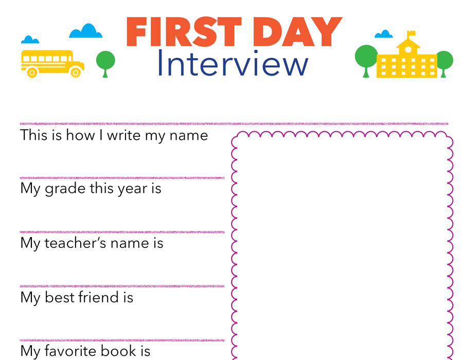first-day-of-school-interview-printable