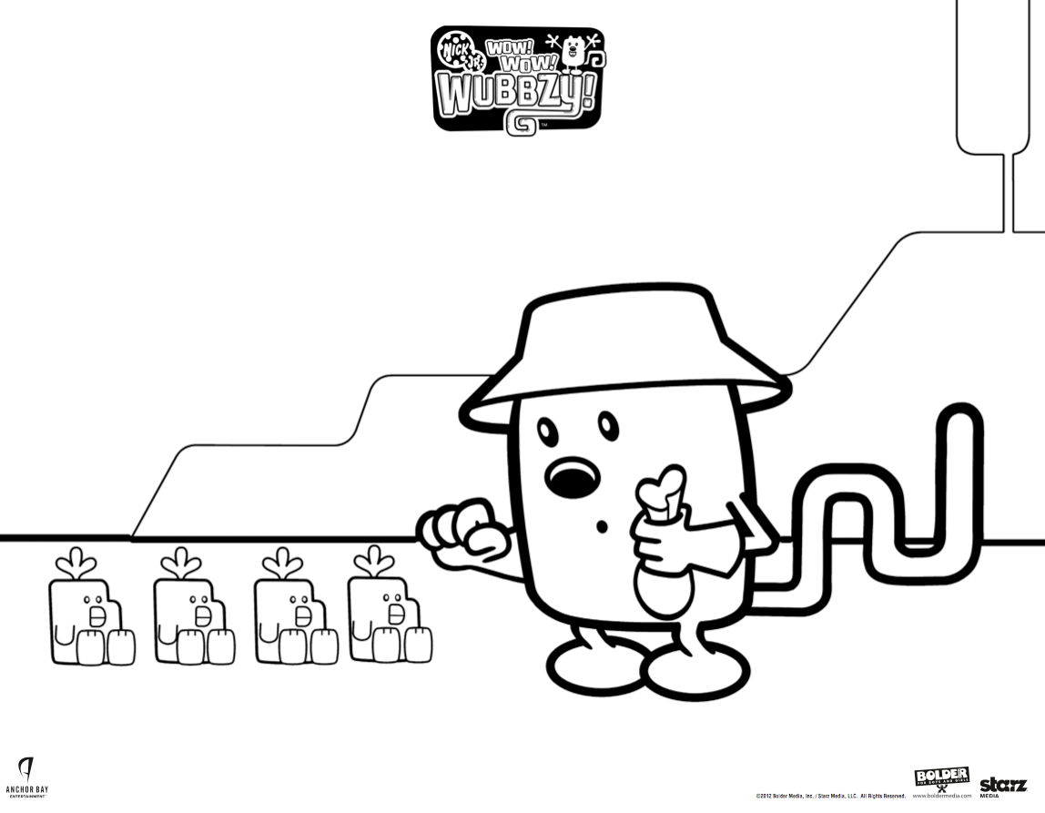 wow wow wubbzy coloring pages