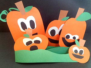 Zigzag Pumpkin Patch Craft Project | Scholastic