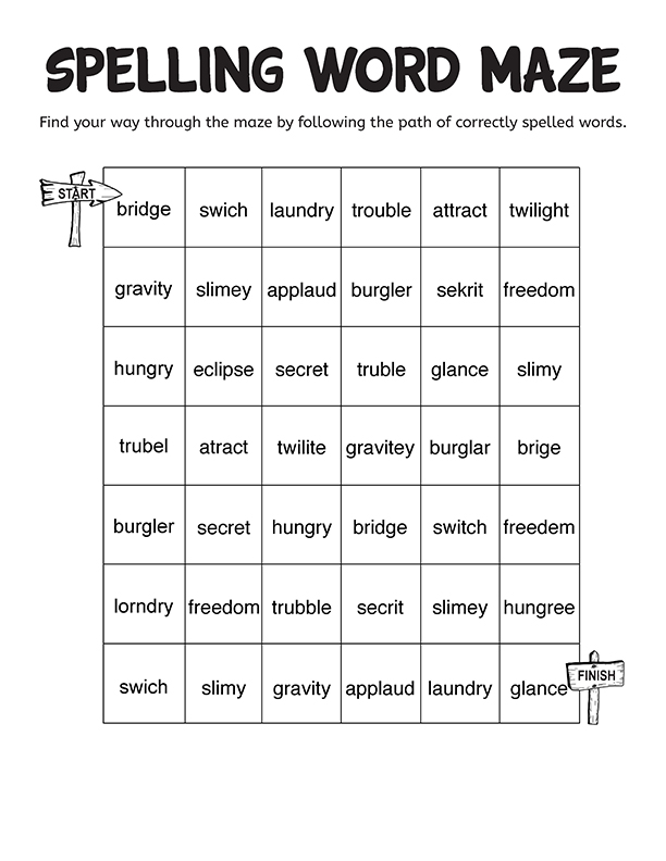 Printable Spelling Word Activities - Printable World Holiday