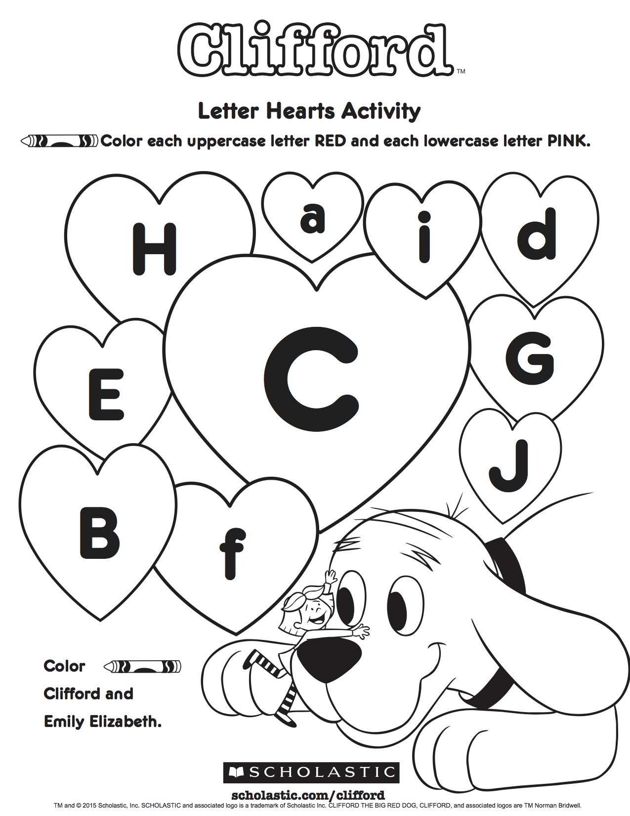 Letters Worksheets Hearts