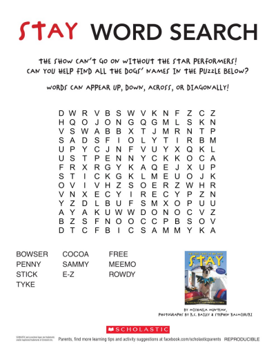 Stay Word Search Worksheets And Printables Scholastic Parents