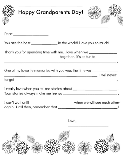 Download Grandparents Day Fill In The Blank Worksheets Printables Scholastic Parents