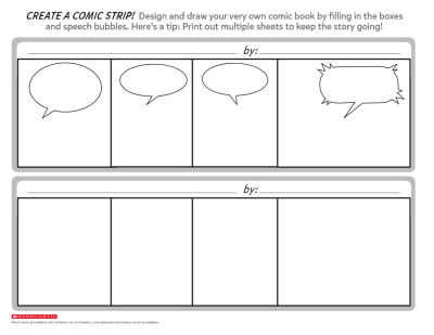 create a comic strip printable template worksheets printables scholastic parents