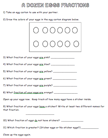 Equivalent Fractions Egg Hunting Scholastic