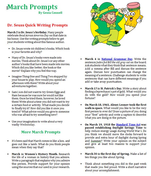 scholastic writing prompts