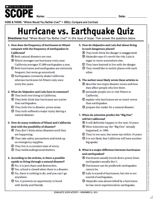 Compare and contrast nonfiction articles