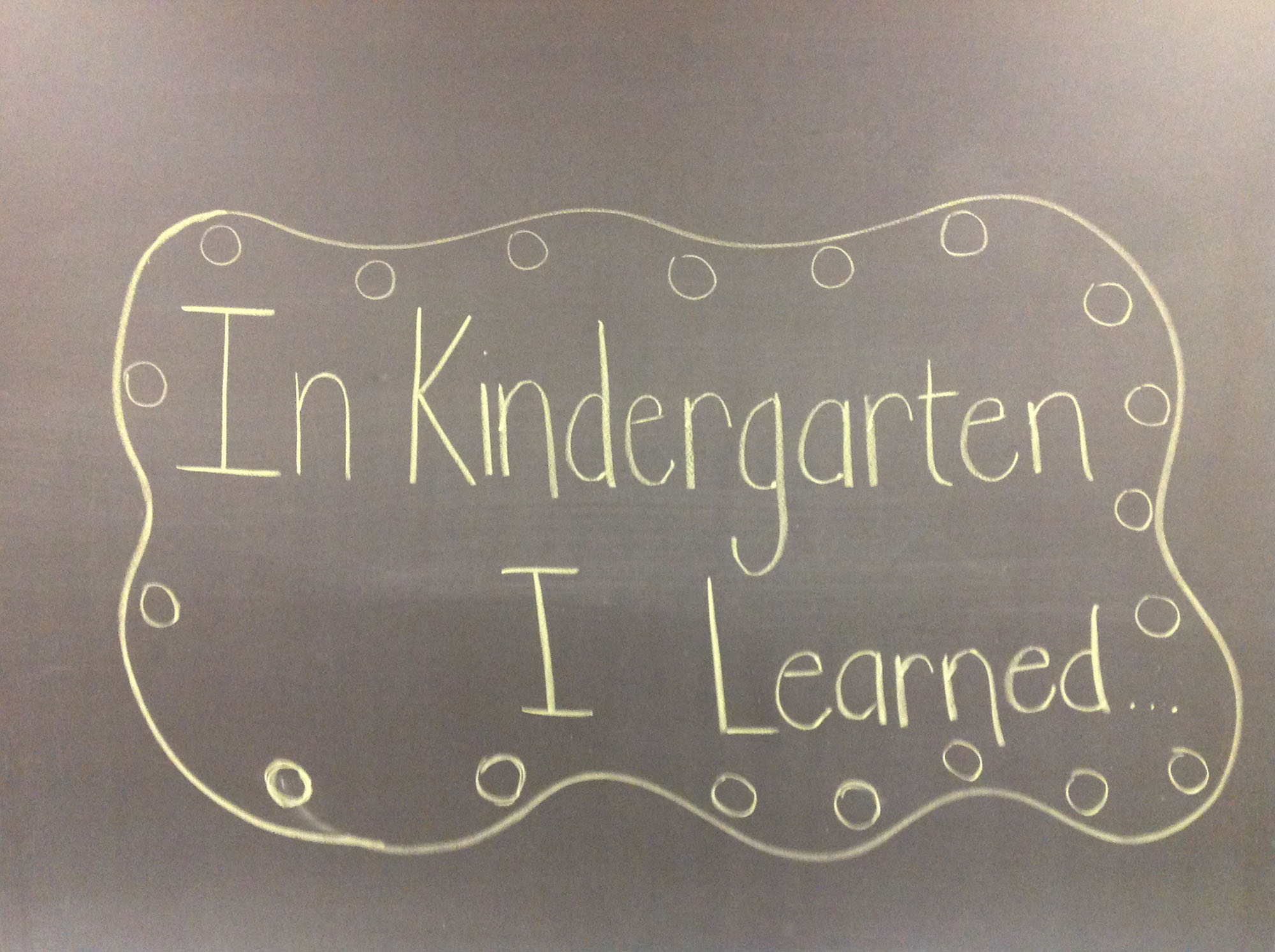 What I Learned In Kindergarten Scholastic