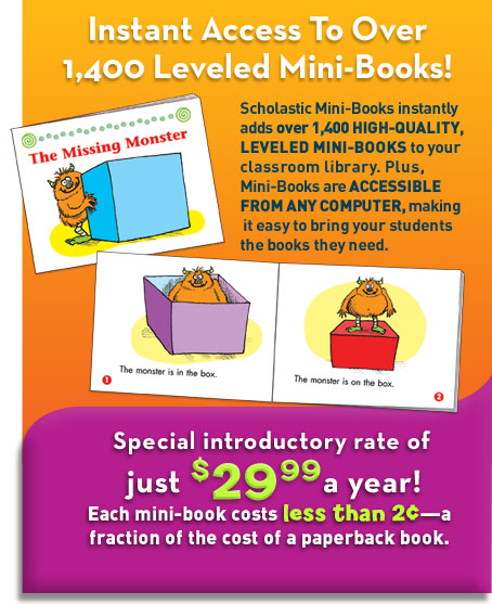 Scholastic's leveled, printable mini-books are perfect for guided,  independent, and whole-class reading lessons